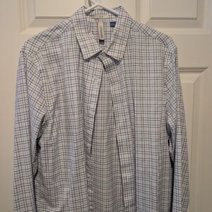 Men's Blue Check Button-Down Shirt